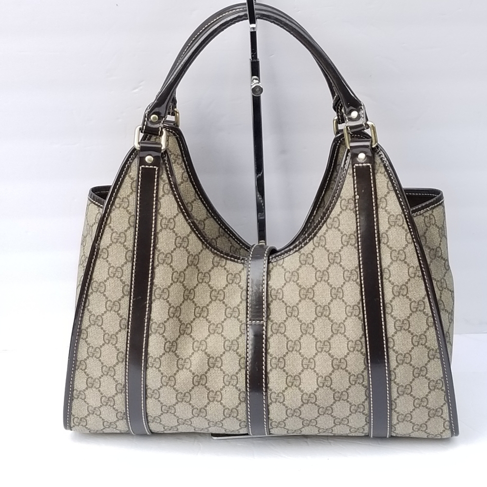 Gucci GG Supreme Vintage Bardot Hobo Shoulder Bag - Picture 14 of 16
